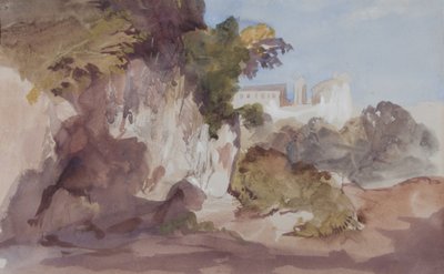 Landscape with Distant Buildings by Hercules Brabazon Brabazon